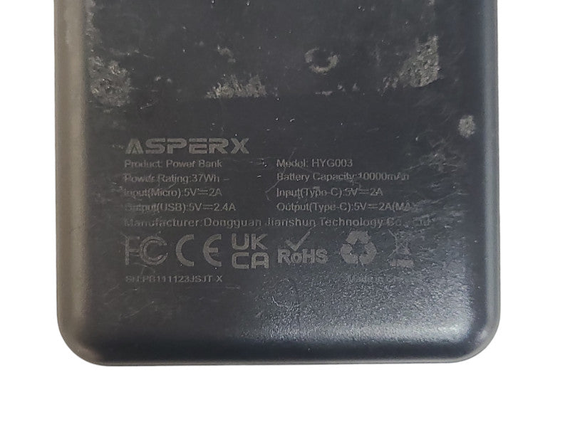 Asperx 10000Mah USB C Output Portable Charger Power Bank Fast Charging