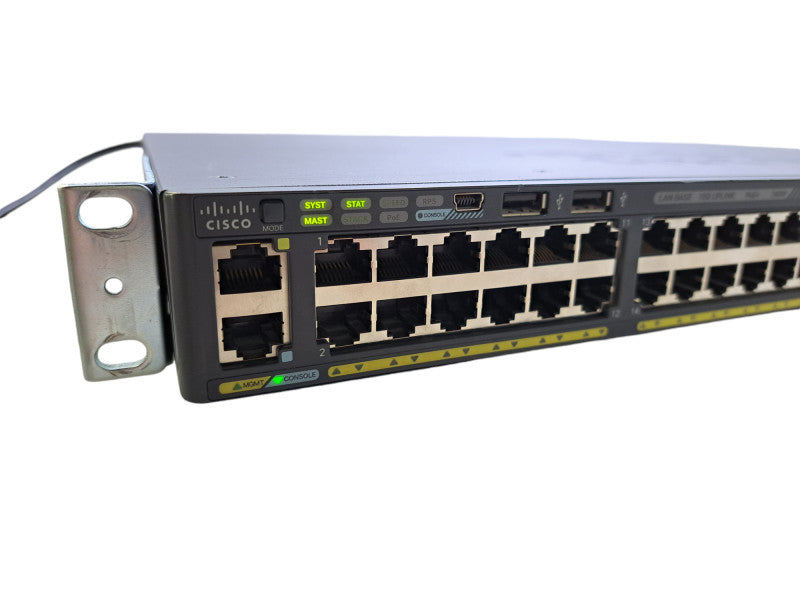 Cisco WS-C2960X-48FPD-L | 48-Port Gigabit PoE+ 740W 2x 10G SFP+ Switch