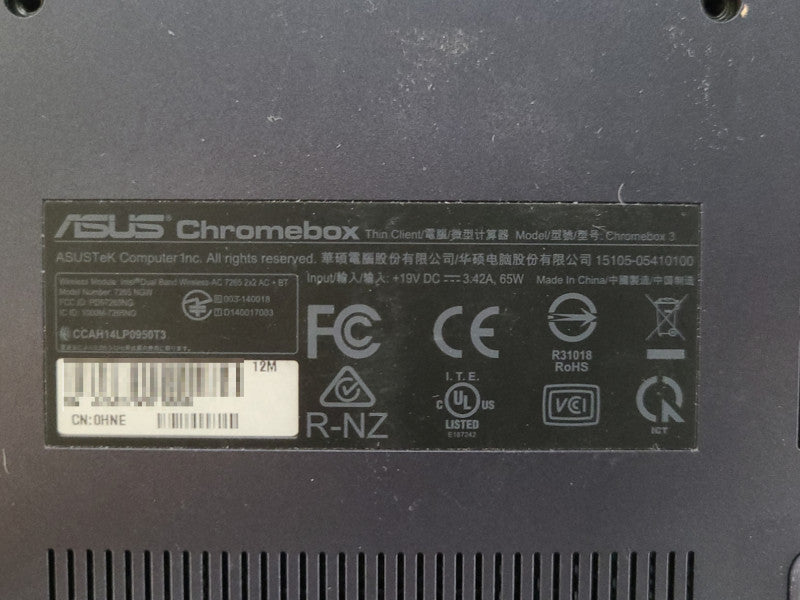 ASUS Chromebox 3 Intel Celeron 3865U 4GB 32GB SSD, Chrome OS
