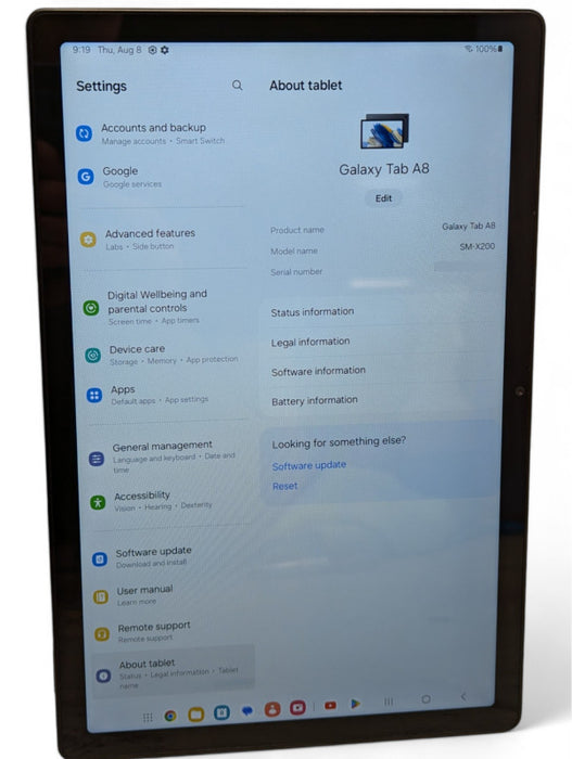 Samsung Galaxy Tab A8 SM-X200 32GB UNLOCKED  -