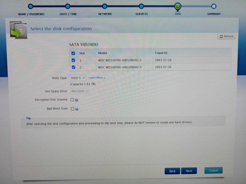 QNAP SYSTEMS TS-259 PRO+ NETWORK ATTACHED STORAGE w/ 2x 2TB HDDs _