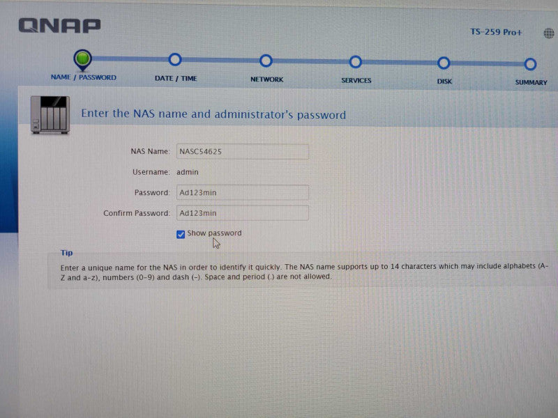 QNAP SYSTEMS TS-259 PRO+ NETWORK ATTACHED STORAGE w/ 2x 2TB HDDs _