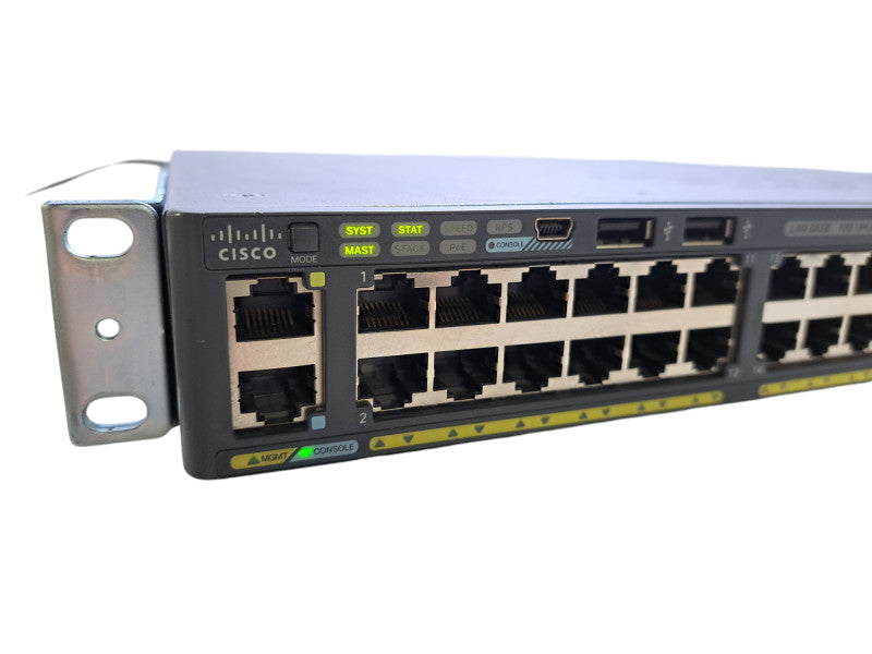 Cisco WS-C2960X-48FPD-L | 48-Port Gigabit PoE+ 740W 2x 10G SFP+ Switch