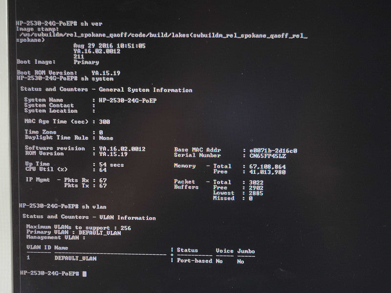 HP J9773A 2530-24G-PoE+ 24 Port Gigabit PoE+ w/ 4x SFP Switch _