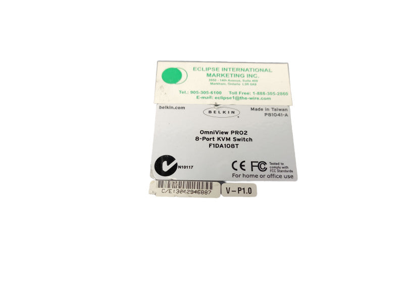 Genuine Belkin F1DA108T 8-Port OmniView PRO2 KVM Switch P81041-A