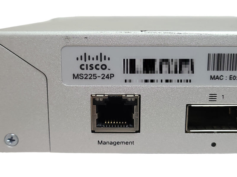 Cisco Meraki MS225-24P POE 24-Port Ethernet Network Switch 4x SFP+, Unclaimed