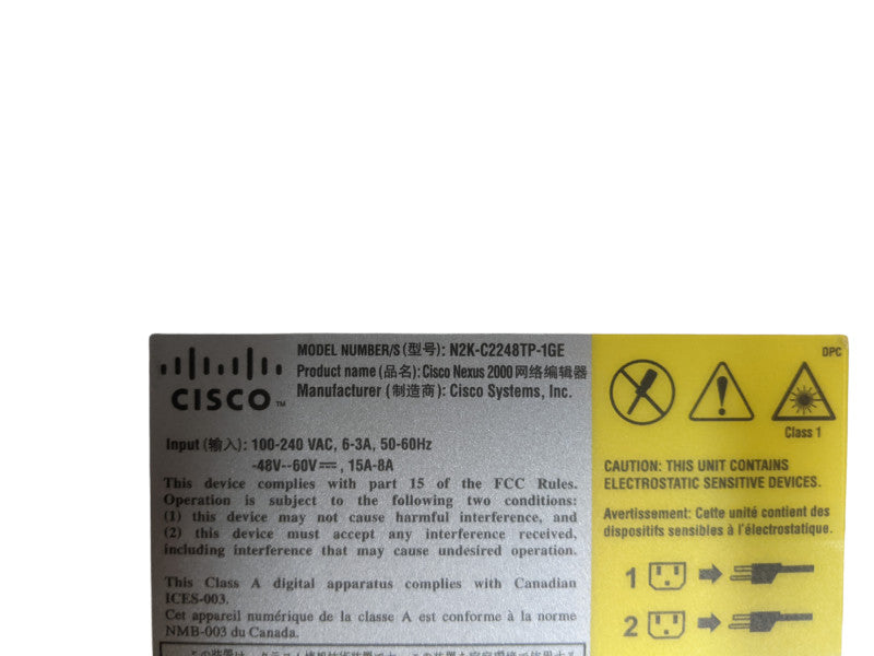 Cisco Nexus N2K-C2248TP-1GE N2K 1GE Fabric Extender Ethernet Switch Q