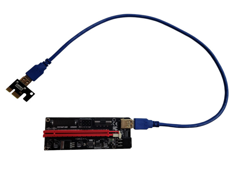 PCE164P-N08 VER009S PCI-E X1 X16 Riser 6 Pin for Video Card/Graphics Card %