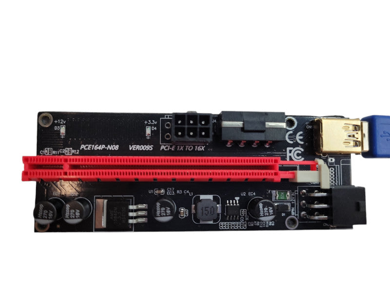 PCE164P-N08 VER009S PCI-E X1 X16 Riser 6 Pin for Video Card/Graphics Card %