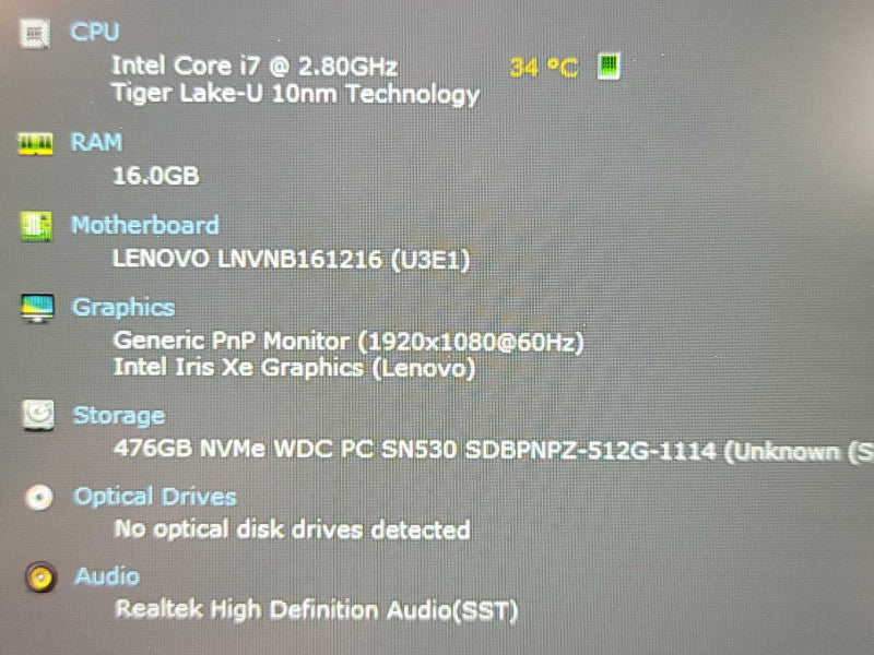 Lenovo ThinkBook 15 G2 ITL| i7-1165G7| 16GB DDR4| 51GB SSD READ  β Lap200