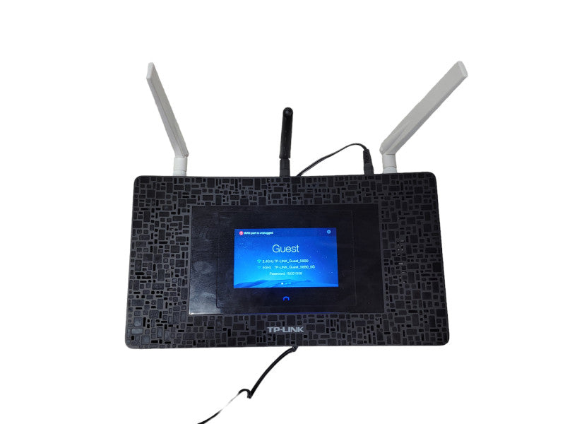 TP-Link Touch P-5 AC1900 Wi-Fi Gigabit Router with Touch Screen & Power Adapt