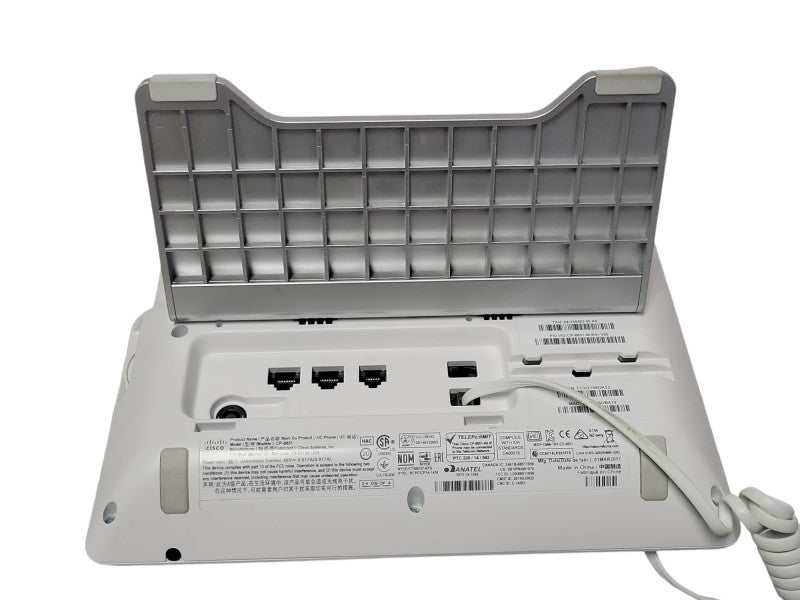 Cisco CP-8851-W-K9 VoIP IP PoE Color LCD Display White Phone w/ Stand, READ Q_