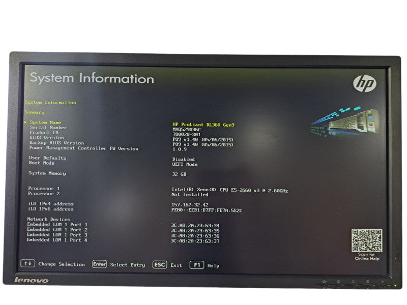 HP DL360 Gen9 1U 8x 2.5" | Xeon E5-2660 v3 @ 2.60GHz 10C, 32GB DDR4, P440ar