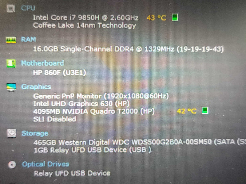 HP ZBook 15 G6| i7-9850H| 16GB DDR4| Quadro T2000| 500GB SSD read β Lap200
