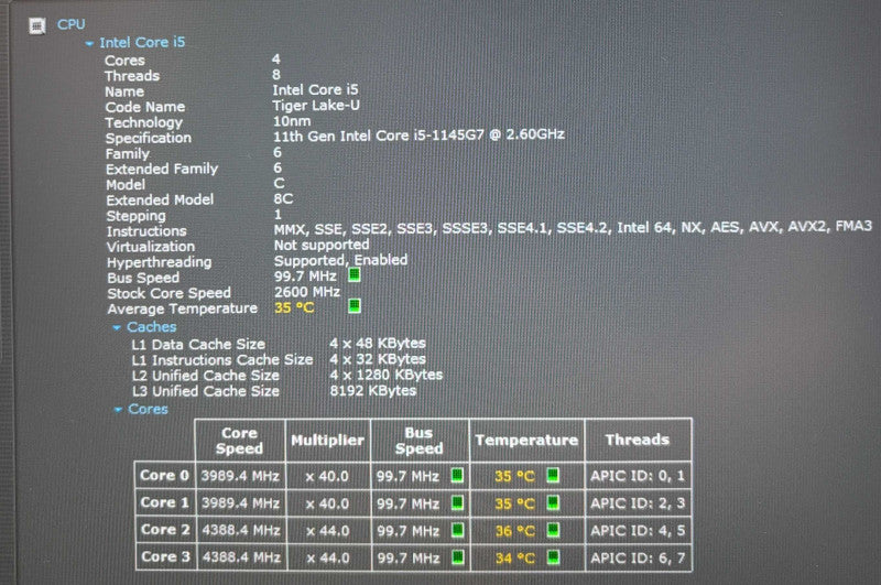 Dell Latitude 7420 Intel Core i5-1145G7@2.6GHz 16GB RAM 256GB SSD  Lap200