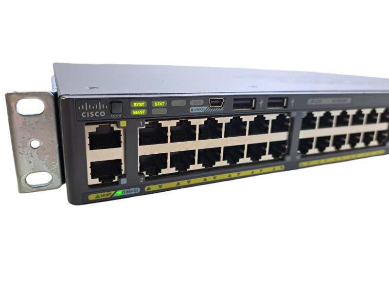 Cisco WS-C2960XR-48TS-I | 48-Port Gigabit IP Lite Switch | 4x SFP 1x 250W PSU