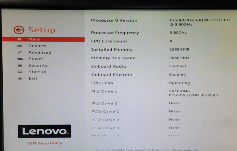 Lenovo ThinkStation P520c Xeon W-2123 3.60Ghz QC, 16GB DDR4, 512GB NVMe _