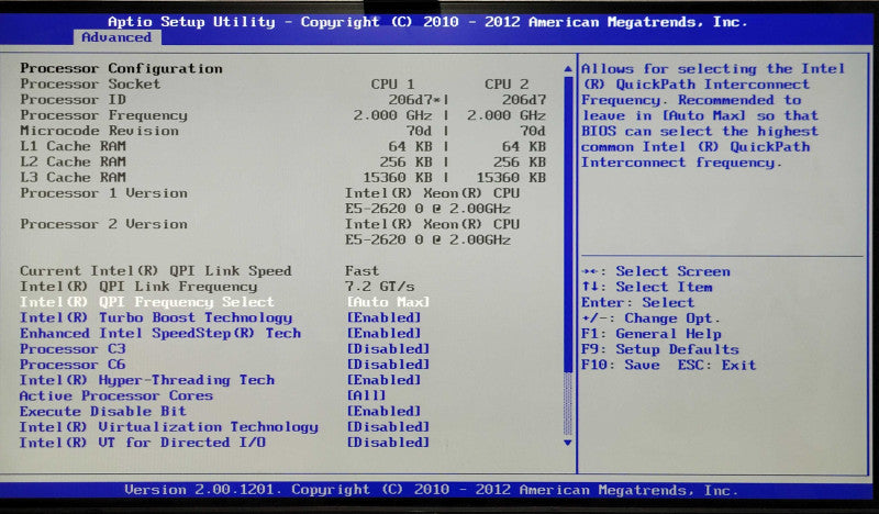 EMC KYBFP S2600GL 1U 8x 2.5", 2x E5-2620 0 2.00GHz, 16GB DDR3, 2x PSU