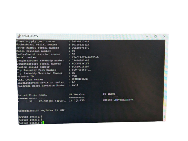 Cisco WS-2960X-48FPS-L 48 port gigabit PoE+ 740W with 4x SFP UpLinks  Q-