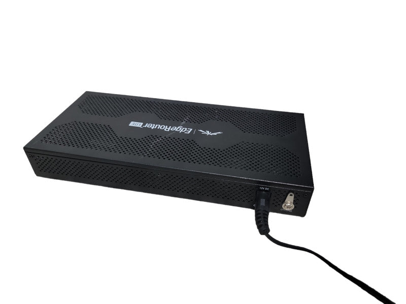 Ubiquiti Networks EdgeRouter Lite 3-Port Router ERLite-3 (Black) w/ AC Adapte
