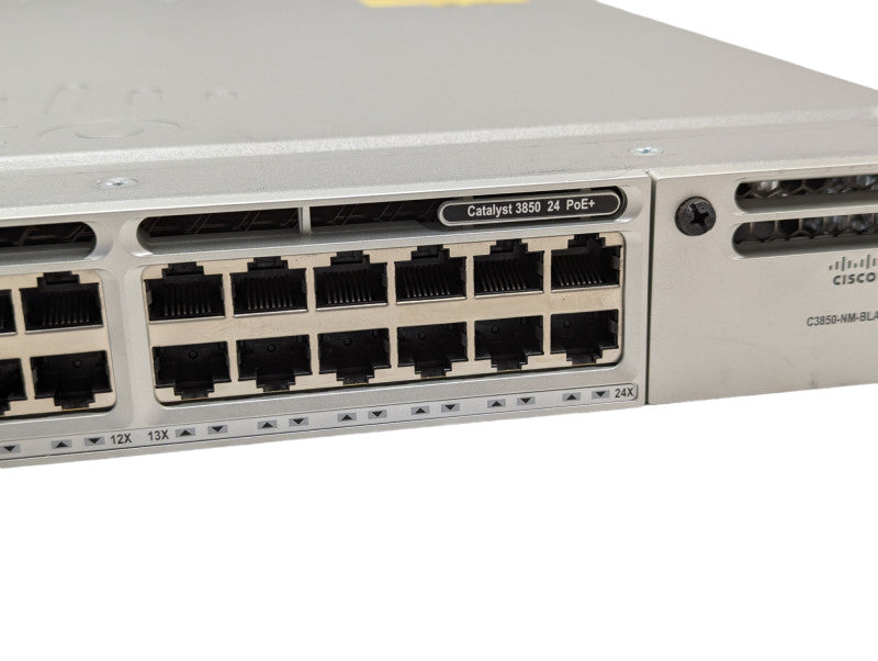 Cisco WS-C3850-24P-E 24-Port Gigabit PoE+ Switch w/ 2x 715WAC Q-