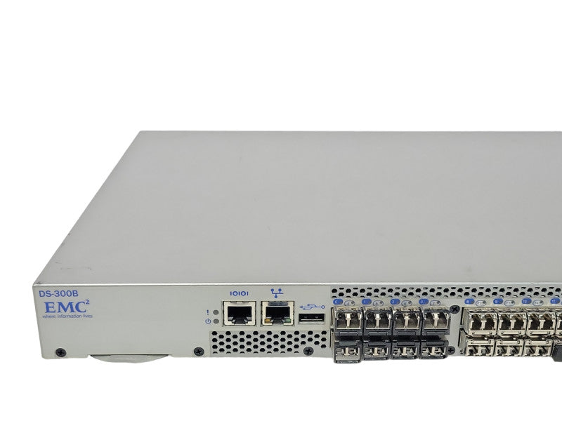 EMC2 DS-300B 24-Ports 8Gb FC Switch 16 Active Ports 16x Transceivers !