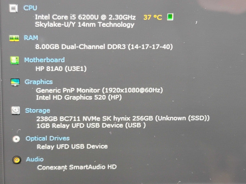 HP Spectre 13" | i5-6200U| 8GB DDR3| 256GB SSD  β BudLap