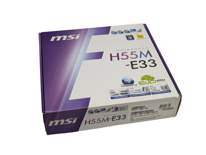 MSI H55M-E33 Socket 1156 Motherboard New Open Box  -