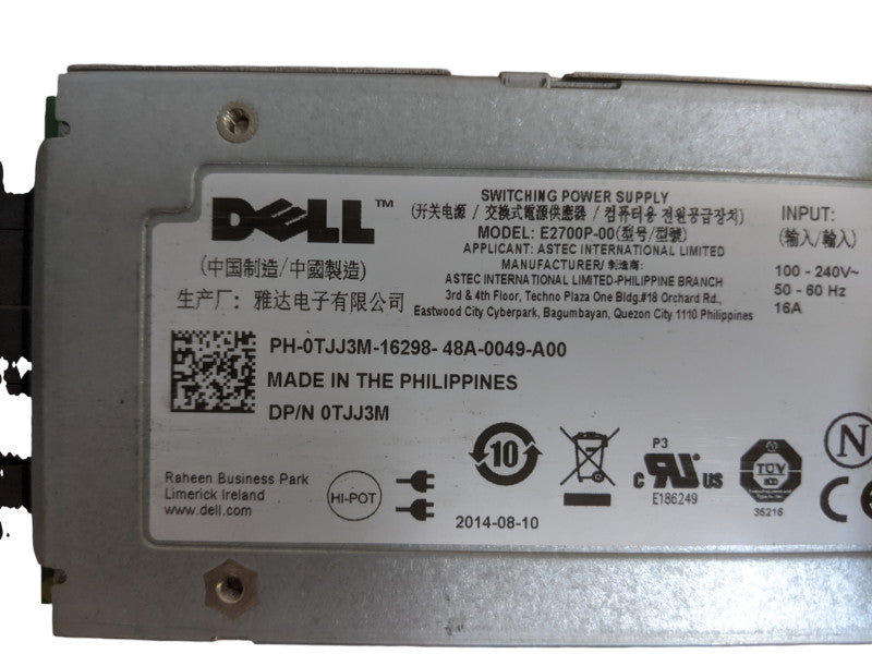 Dell Server Switching Power Supply | 2700W | E2700P-00 | DP/N 0TJJ3M Q