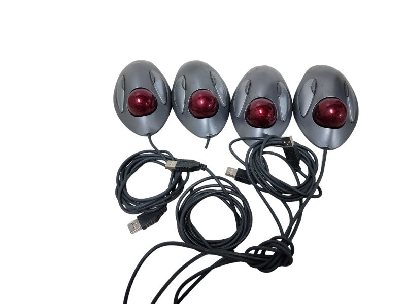 Batch of 4xLogitech T-BC21 810-000767 Wired USB Corded Trackball Mouse