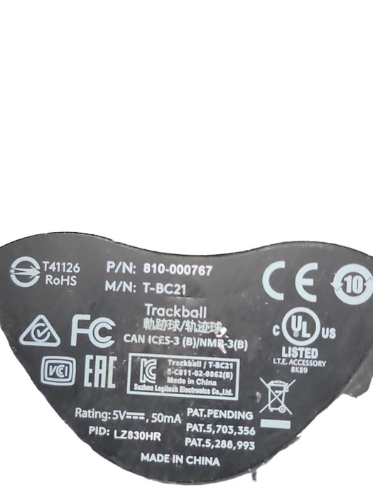 Batch of 4xLogitech T-BC21 810-000767 Wired USB Corded Trackball Mouse