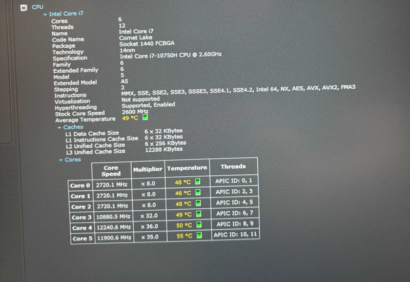 Lenovo ThinkPad T15g Gen 1 i7-10750H RTX 2080 Super 8GB GPU 32GB RAM 512SSD  Lap200