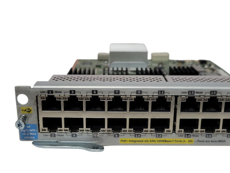 HP J9536A 20 Port GT PoE+/2-port 10GbE SFP+ v2 zl Expansion Module Q_