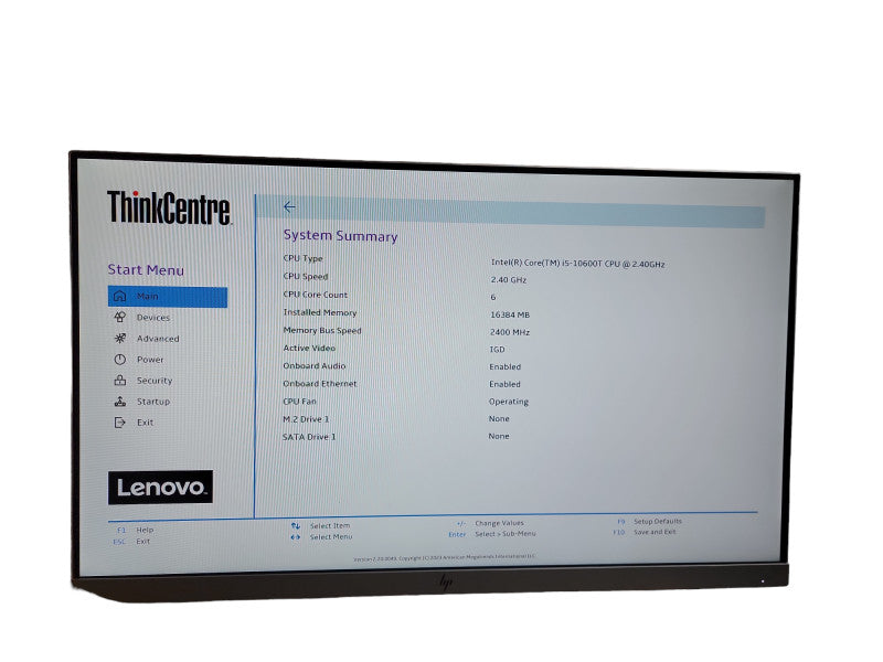 Lenovo ThinkCentre M70q i5 - 10600T CPU @ 2.40GHz 16GB DDR4 Ram θ