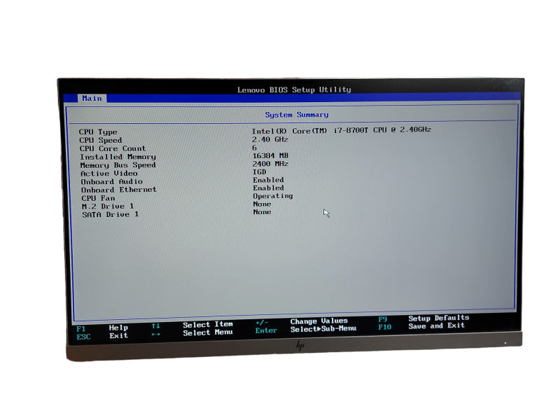 Lenovo Think Centre M920q Micro  PC i7 - 8700T CPU @  2.40GHz 16GB  DDR4 Ram θ
