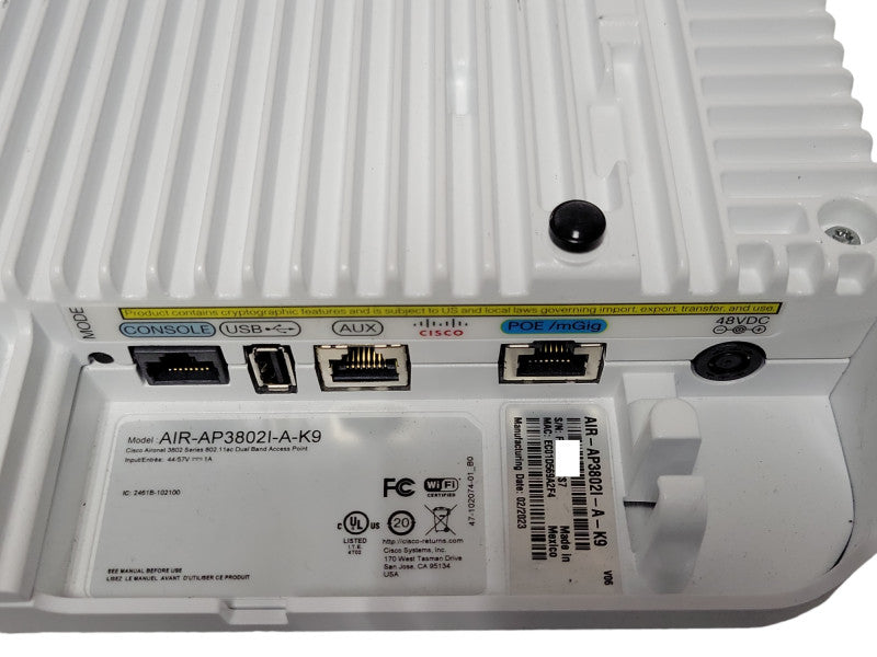 Cisco AIR-AP3802I-A-K9 3802 Series 802.11ac Dual Band Access point Q_