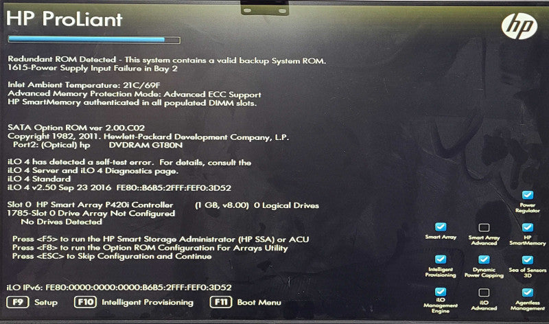 HP Proliant DL380p G8 8x 2.5" 2U, 2x Xeon E5-2690 2.9GHz, 96GB, P420i, READ