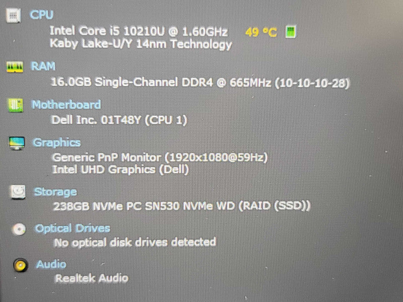 Dell Latitude 3510| i5-10210U| 16GB DDR4| 256GB M.2  Qβ Lap200