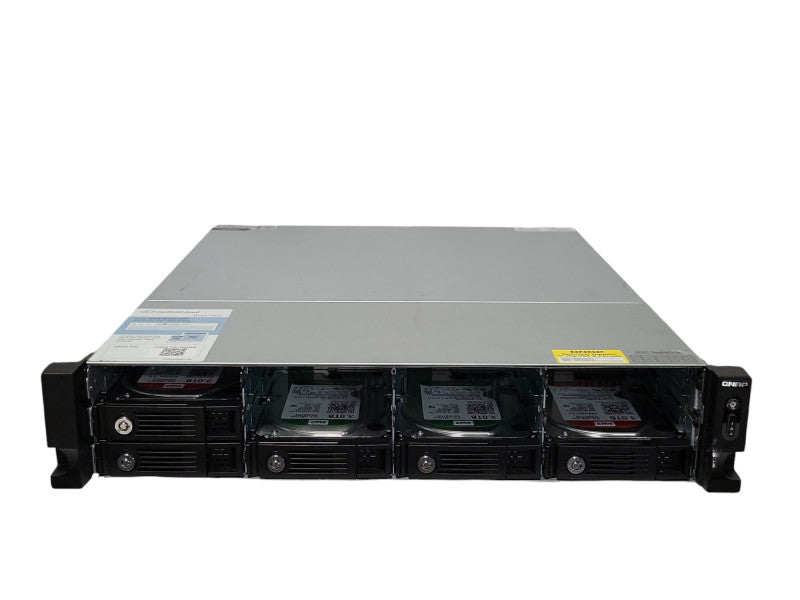 QNAP TS-1253U-RP 12 BAY NAS with 5x 3TB HDDs, 2x PSU _
