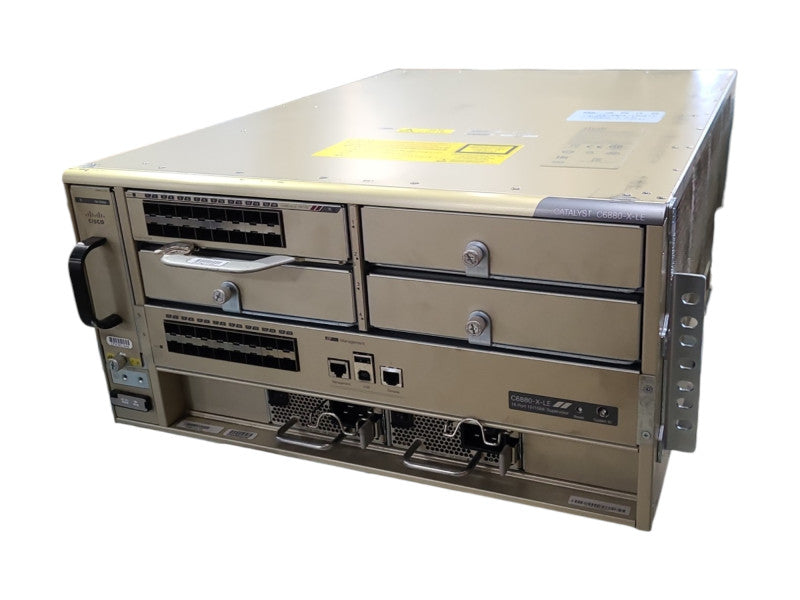 CISCO C6880-X-LE Chassis w/ C6880-X-LE-16P10G + module & 2x PSU