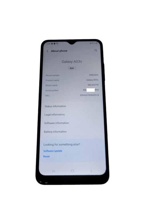 Samsung Galaxy A03s SM-A037W 32GB Unlocked Black Android Smartphone _