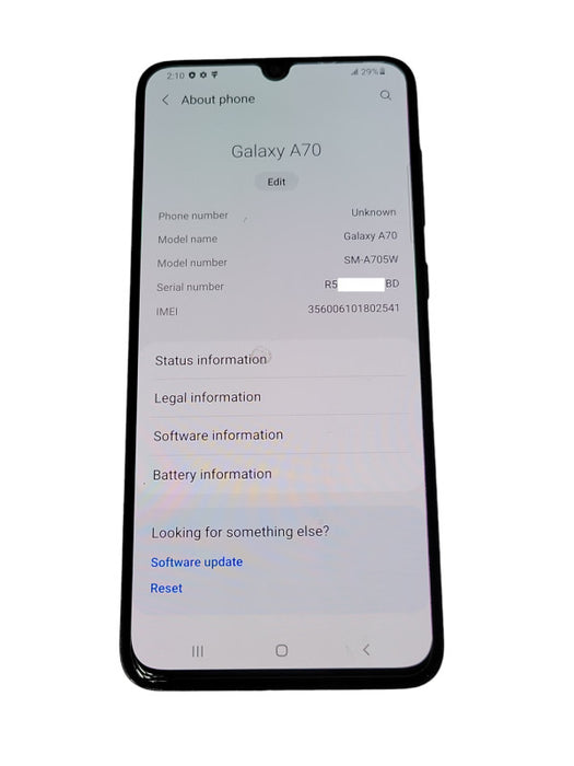 Samsung Galaxy A70 128GB (SM-A705W) smart phone _
