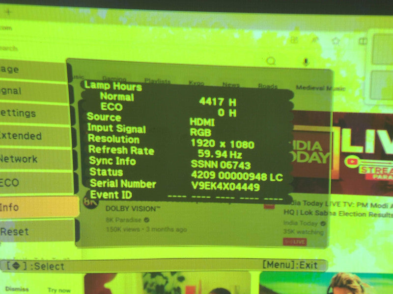 Epson EX5220 H551A LCD Projector, Lamp hour: 4417Hrs, READ !