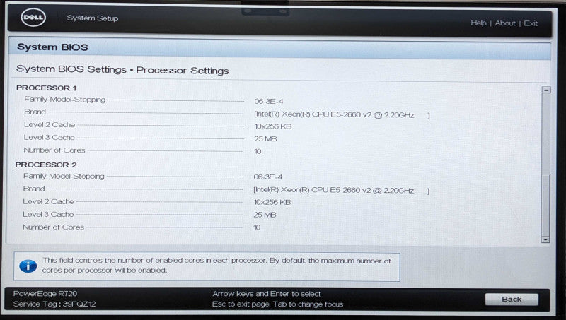 DELL PE R720 2U 8x2.5", 2x Xeon E5-2660 v2 2.20GHz 10C, 96GB ECC DDR3, H710 Mini, 2x PSU