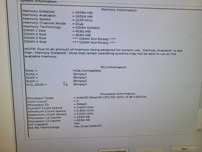Dell Precision T3620 - Xeon E3-1270 v5 | 16GB RAM | NO HDD | QUADRO K2200 %