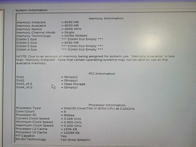 Dell OptiPlex 5060 SFF | i7-8700 @ 3.00GHz 6C, 8GB DDR4, 256GB NVMe !