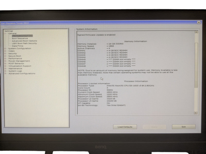 Dell Precision T5810 | Xeon E5-1603 v3 | 16GB DDR4 | No HDD | Nvidia NVS 310
