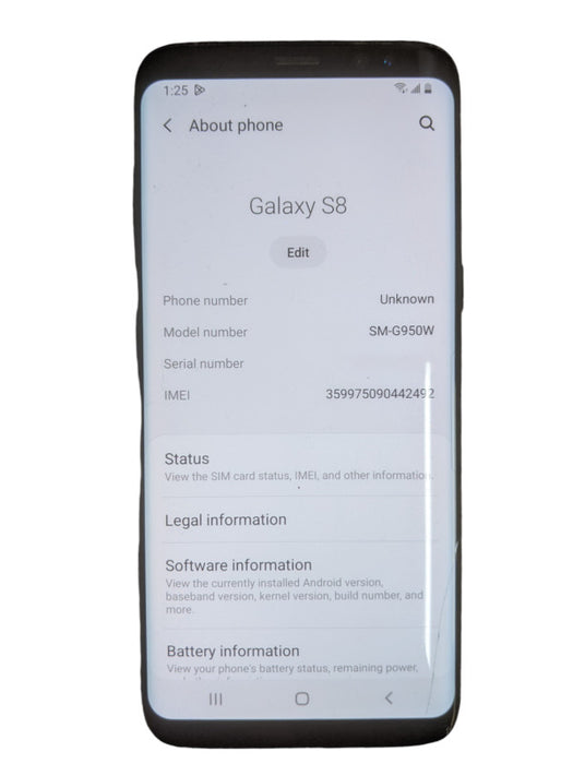 Samsung Galaxy S8 | 64GB (SM-G950W) | Unlocked smart phone