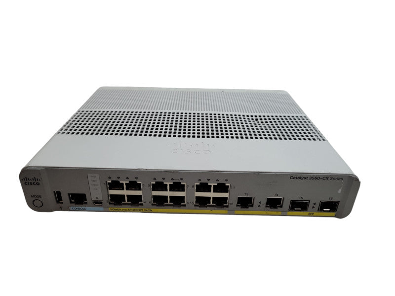 Cisco WS-C3560CX-12PC-S | 12-Port Gigabit PoE+ 240W Silent Switch | 2x SFP\t %