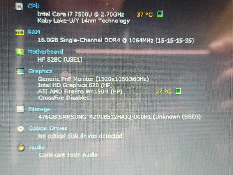 HP ZBook 15u| G4| i7-7500U| 16GB DDR4| FirePro W4190M| 512GB SSD  β Lap200